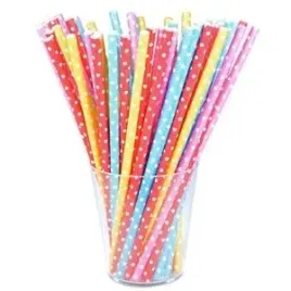 slomki-papierowe-czerwone-w-biale-kropki-12szt