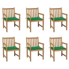 krzesla-ogrodowe-tekowe-z-poduszkami-zielone-58x60x90-cm