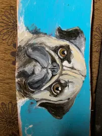 dog-malowany-na-desce