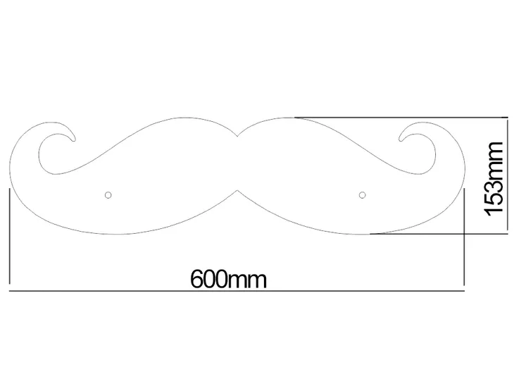 dekoracja-andquotmustache-3dandquot-stan-nowy