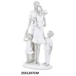 figurka-kochajaca-sie-rodzina-z-dziecmi-25cm-biala-srebrna-para