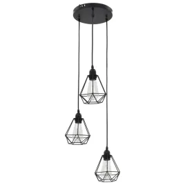 vidaxl-lampa-sufitowa-diamentowe-klosze-czarna-3-zarowki-e27
