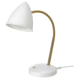 ikea-isnalen-lampa-biurkowa-led-biala-mosiadz