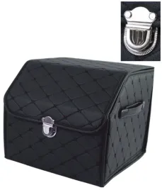 skrzynia-organizer-samochodowy-bagaznika-twarda-skorzana-czarna-34x30x30cm