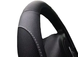 pokrowiec-na-kierownice-czarno-szary-37-39-cm-skora-perforowana-exclusive