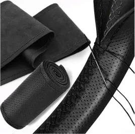 pokrowiec-na-kierownice-czarny-perforowany-obszycie-kierownicy-nakladka