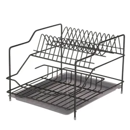 suszarka-do-naczyn-2-poziomowa-30cm-czarna-z-tacka-kombo