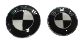 bmw-emblemat-znaczek-przod-tyl-czarny-komplet-82mm-74mm-e46-e60-f10-x3-x5