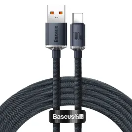 kabel-usb-a-usb-c-baseus-crystal-100w-2m-czarny