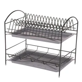 suszarka-do-naczyn-2-poziomowa-40cm-czarna-z-tacka