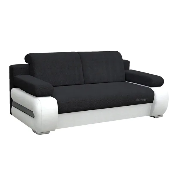 mała sofa kanapa OTTO pojemnik na pościel rozkładana czarny+biały