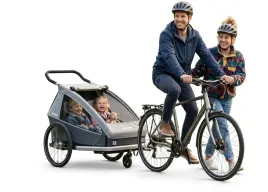 przyczepka-rowerowa-dla-dzieci-dwuosobowa-2w1-croozer-kid-keeke-2-szara