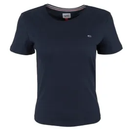 tommy-jeans-t-shirt-damski-slim-granatowy-m