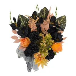 stroik-na-cmentarz-kompozycja-sztuczne-kwiaty-na-grob-miska-z-obciazeniem