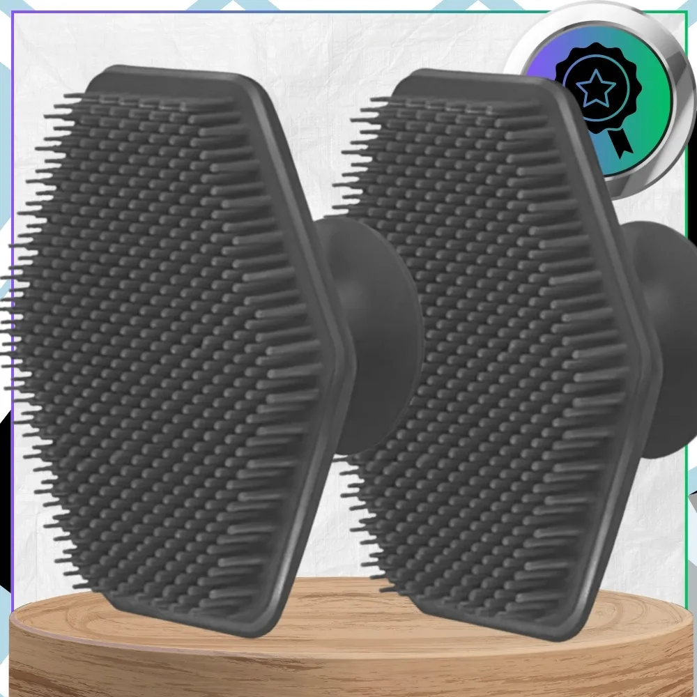 szczotka-silikonowa-do-kapieli-masazu-ciala-twarzy-zestaw-2-sztuki-szary-stan-nowy