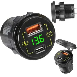 ladowarka-do-samochodu-motocykla-lodzi-usb-usb-c-34a-woltomierz-12v-24v