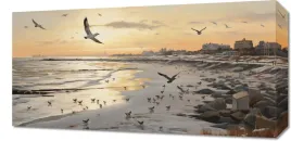obraz-60x30cm-zmierzch-nad-wybrzezem