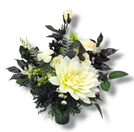 bialo-czarny-bukiet-wklad-do-wazonu-kwiaty-na-cmentarz-grob-pomnik