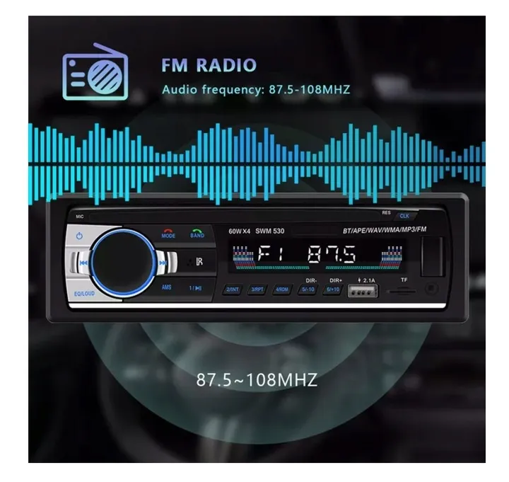 radio-samochodowe-1din-bluetooth-mikrofon-usb-sd-stan-nowy