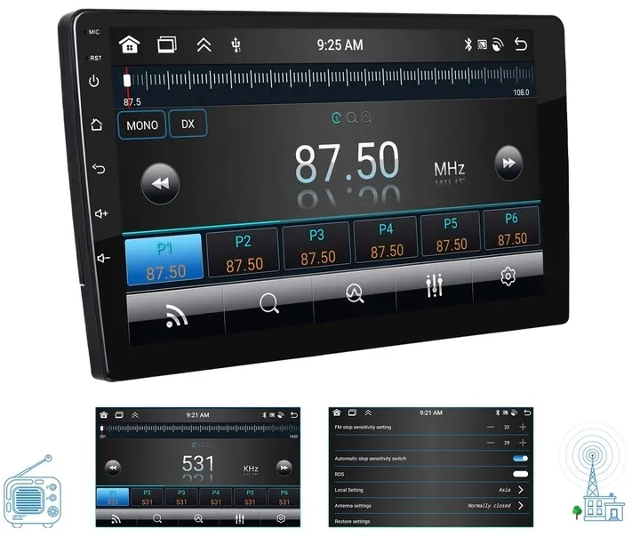 radio-samochodowe-2-din-4gb-64gb-android-auto-carplay-android-13-rdsdsp-10-stan-nowy