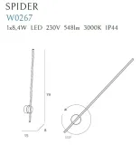 lampa-scienna-spider-w0267-maxlight-metalowa-oprawa-kinkiet-led-84w-3000k
