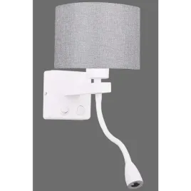 lampa-scienna-polo-21-75383-abazurowa-led-2w-3200k-do-czytania-biala-szara