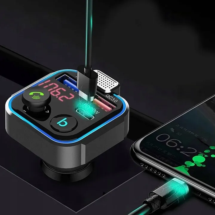 transmiter-fm-bluetooth-szybka-ladowarka-qc-usb-pd-stan-nowy