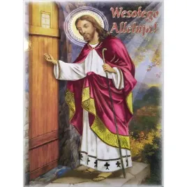 pocztowka-wesolego-alleluja-jezus-pukajacy-do-drzwi-maki-104-x-147