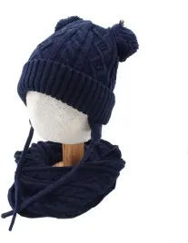 czapka-zimowa-dziecieca-z-uszami-komplet-z-kominem-s-granatowy