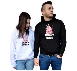 bluzy-dla-par-dobry-knur-slodka-swinka-zakochanych-chlopaka-dziewczyny
