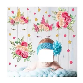 naklejki-naklejka-na-sciane-dla-dzieci-kolorowy-jednorozec-kwiaty