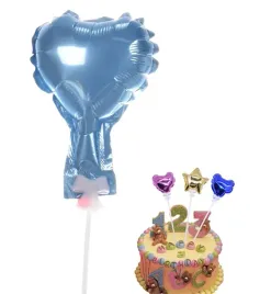 balon-na-tort-serce-blekitny-topper