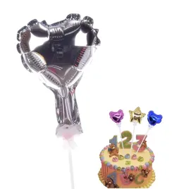 balon-na-tort-serce-srebrny-topper