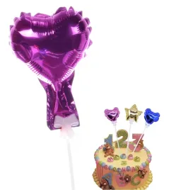 balon-na-tort-serce-ciemno-rozowy-topper