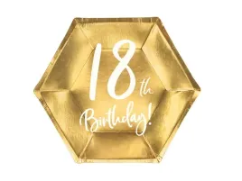 talerzyki-papierowe-18th-birthday-zlote-6-szt