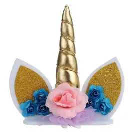 dekoracja-na-tort-jednorozec-zloty-unicorn-stroik