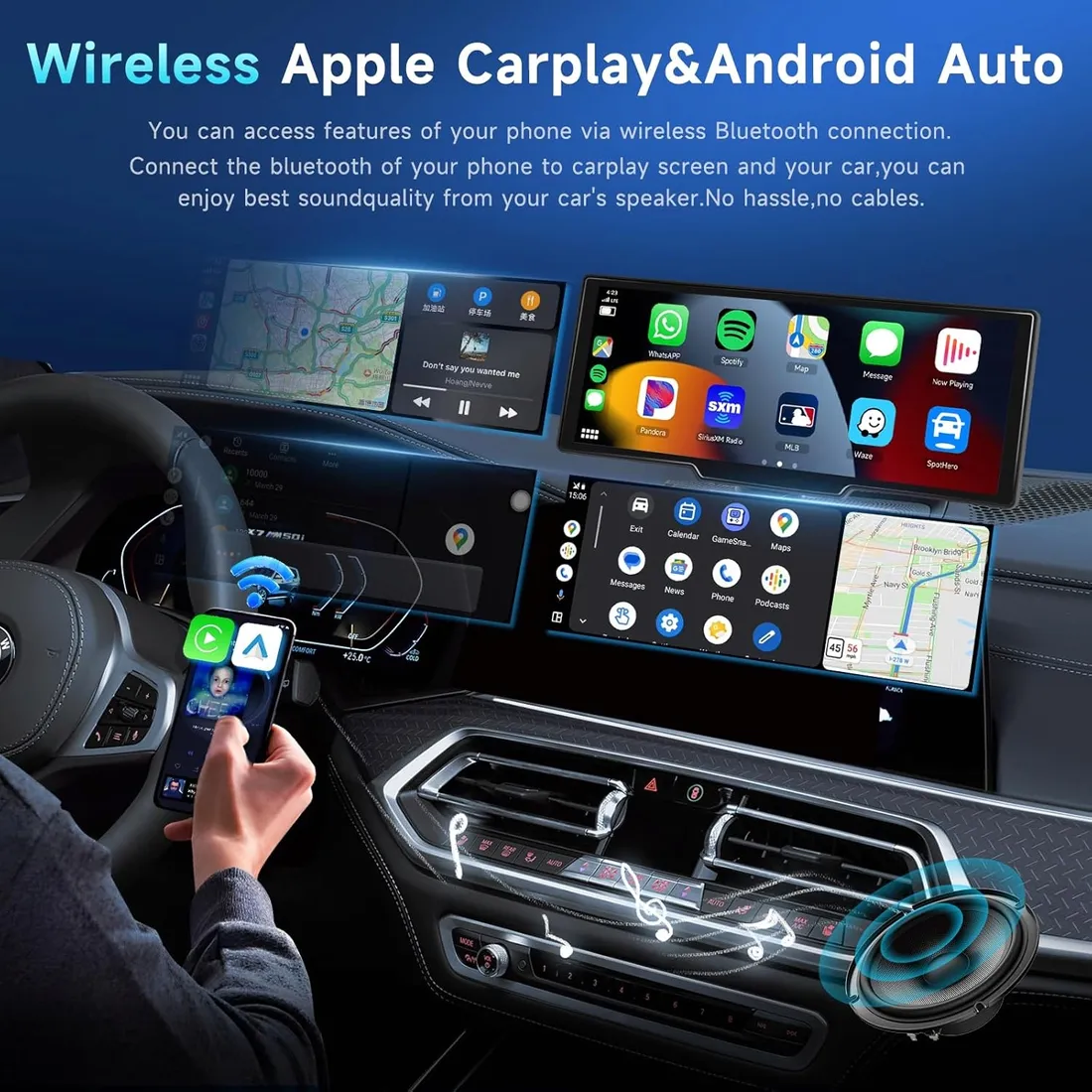 monitor-samochodowy-podofo-a3247-carplayandroid-auto-93-bluetooth-stan-powystawowy