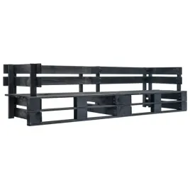 2-osobowa-sofa-ogrodowa-z-palet-czarna-drewno