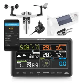 Zdjęcie produktu Stacja pogody profesjonalna PROGNOZA pogodowa WiFi SOLAR APLIKACJA Gogen