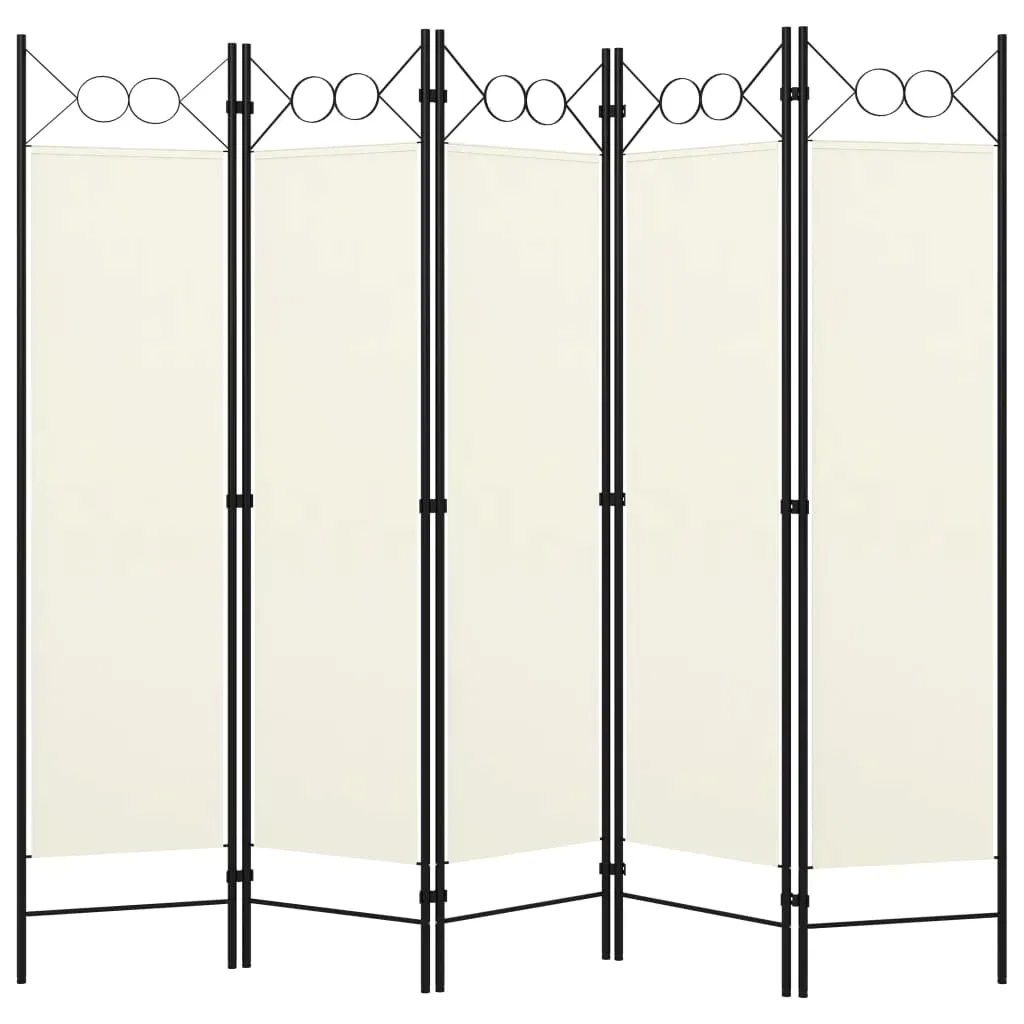 parawan-5-panelowy-kremowy-200-x-180-cm