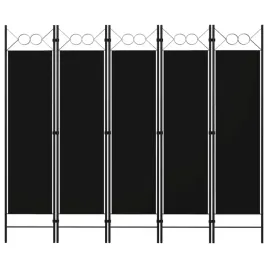 parawan-5-panelowy-czarny-200-x-180-cm