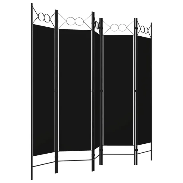 parawan-5-panelowy-czarny-200-x-180-cm-stan-nowy