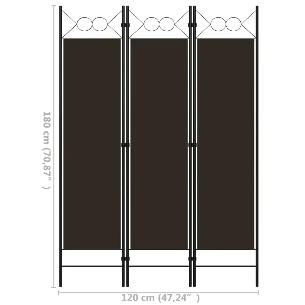 parawan-3-panelowy-brazowy-120-x-180-cm