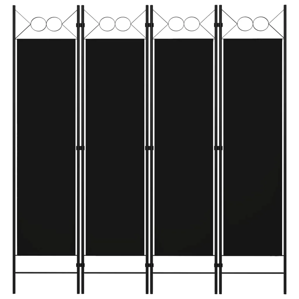 parawan-4-panelowy-czarny-160-x-180-cm