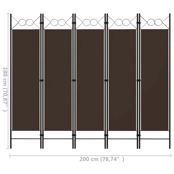 parawan-5-panelowy-brazowy-200-x-180-cm-stan-nowy