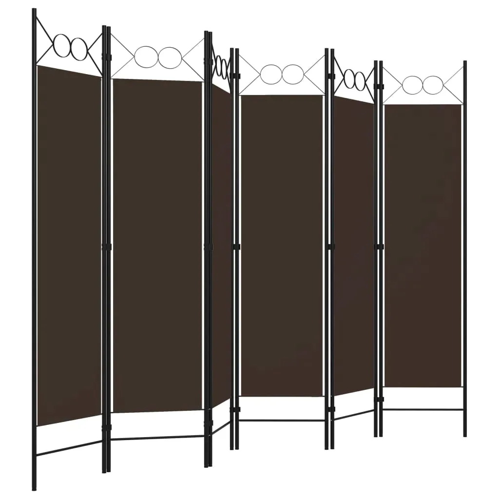 parawan-6-panelowy-brazowy-240-x-180-cm
