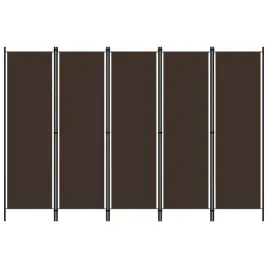 parawan-5-panelowy-brazowy-250-x-180-cm