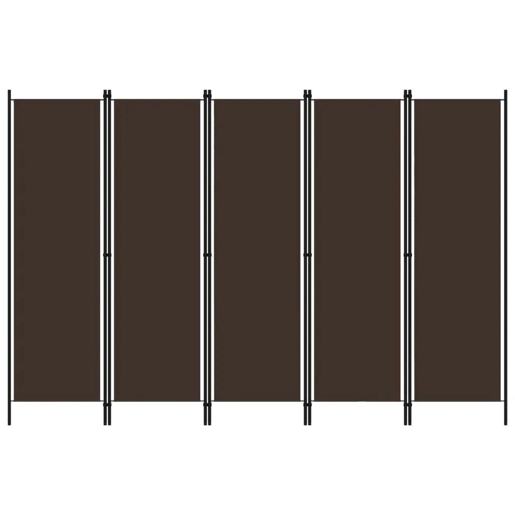 parawan-5-panelowy-brazowy-250-x-180-cm