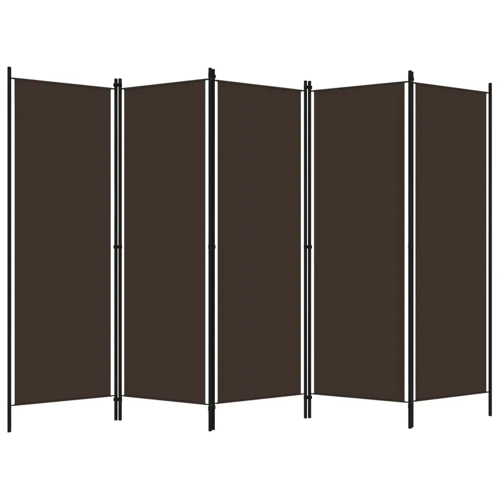 parawan-5-panelowy-brazowy-250-x-180-cm