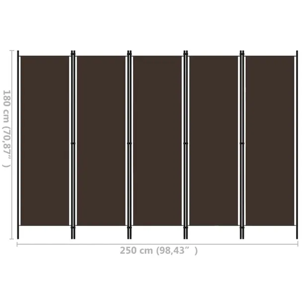 parawan-5-panelowy-brazowy-250-x-180-cm-stan-nowy